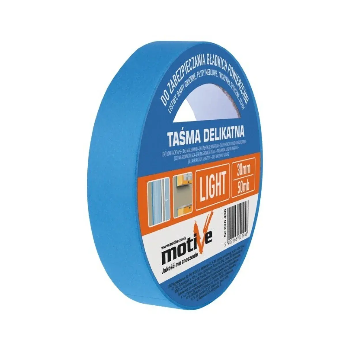 Banda de mascare pentru suprafete delicate 30 mm/ 50 m MOTIVE